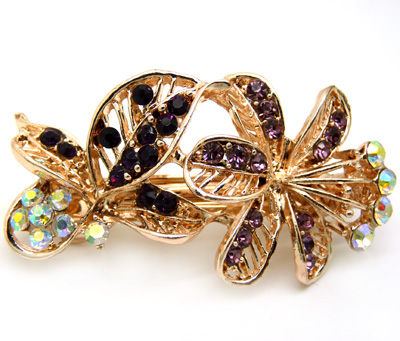 韩版 水钻合金蝴蝶结发夹顶夹发饰 时尚边夹发卡马尾夹横夹