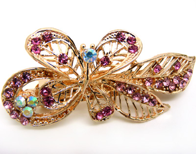  韩版 水钻合金蝴蝶结发夹顶夹发饰 时尚边夹发卡马尾夹横夹