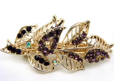 韩版 水钻合金蝴蝶结发夹顶夹发饰 时尚边夹发卡马尾夹横夹