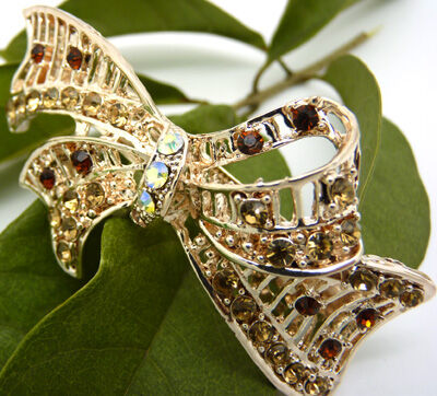 韩版 水钻合金蝴蝶结发夹顶夹发饰 时尚边夹发卡马尾夹横夹