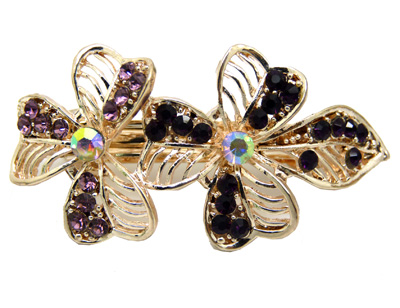 韩版 水钻合金蝴蝶结发夹顶夹发饰 时尚边夹发卡马尾夹横夹