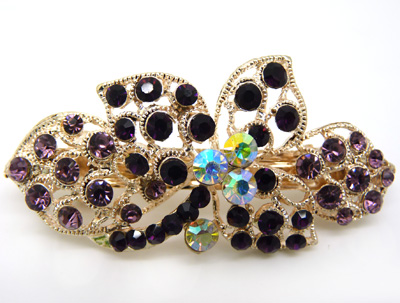 韩版 水钻合金蝴蝶结发夹顶夹发饰 时尚边夹发卡马尾夹横夹