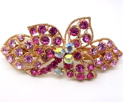 韩版 水钻合金蝴蝶结发夹顶夹发饰 时尚边夹发卡马尾夹横夹