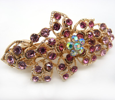 韩版 水钻合金蝴蝶结发夹顶夹发饰 时尚边夹发卡马尾夹横夹