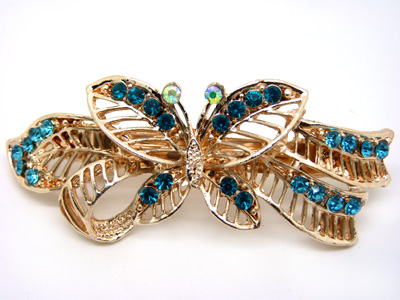 韩版 水钻合金蝴蝶结发夹顶夹发饰 时尚边夹发卡马尾夹横夹