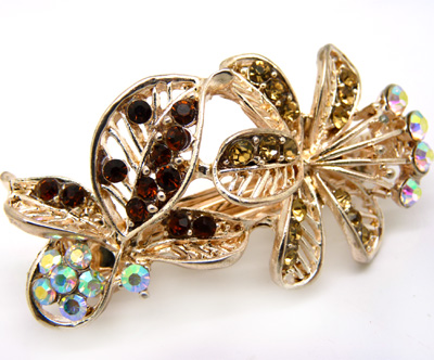 韩版 水钻合金蝴蝶结发夹顶夹发饰 时尚边夹发卡马尾夹横夹