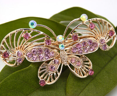 韩版 水钻合金蝴蝶结发夹顶夹发饰 时尚边夹发卡马尾夹横夹