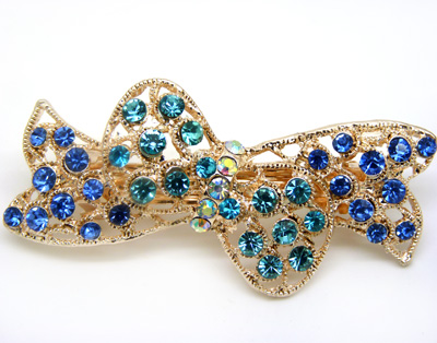 ★★★特价★★★版最新头饰弹簧夹 水钻合金发夹顶夹发饰 时尚边夹发卡 马尾夹横夹 奢华头饰--------2 B8-1-5