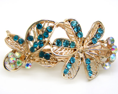 ★★★特价★★★韩版最新头饰弹簧夹 水钻合金发夹顶夹发饰 时尚边夹发卡 马尾夹横夹 奢华头饰--------2 B8-1-5