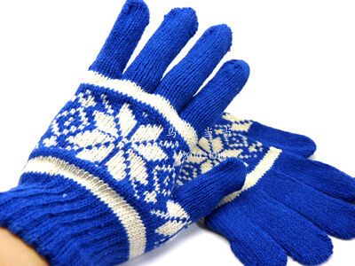 情侣手套 秋冬季保暖五指手套 全指针织男女士保暖手套 8号
