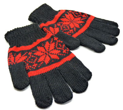 情侣手套 秋冬季保暖五指手套 全指针织男女士保暖手套 8号