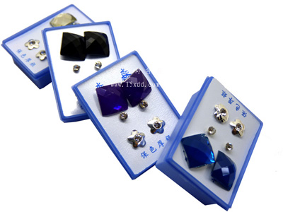 耳饰三件套水钻耳钉 水钻耳饰 合金耳钉 韩版潮流耳针C3-2-4