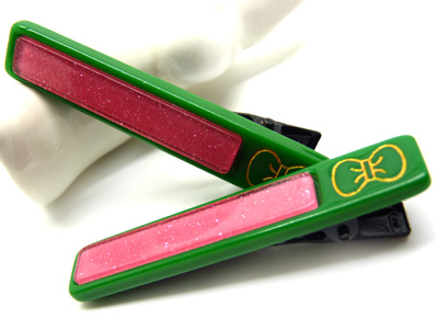 个性亚克力对夹 韩国糖果亚光磨砂对夹 金粉卡通亮光发卡饰品B3-4-3