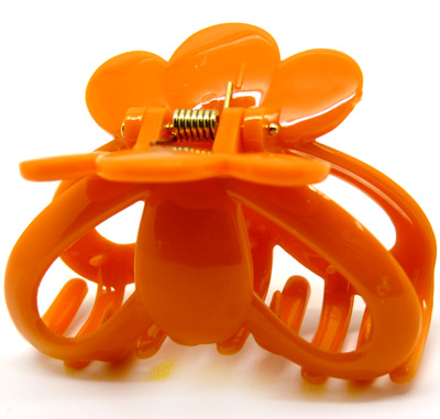 新款中号韩版简约亚克力发抓 蝴蝶结发夹 抓夹头发固定爪子竖夹抓夹B2-5-4