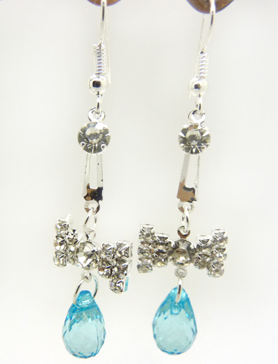 韩版时尚闪亮合金镶钻耳饰耳圈 耳坠女耳环 水晶亚克力耳环C4-3-1