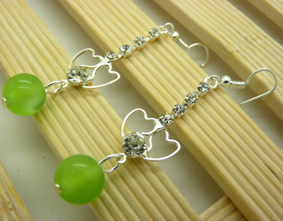 时尚闪亮合金镶钻耳饰耳圈 女士潮流耳坠女耳环 亚克力珍珠耳环C4-3-1