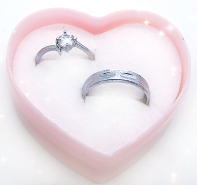 钛钢情侣戒指一对戒 简单爱情简约时尚韩版男女士潮人指环 礼品盒装