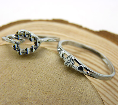 戒指韩版 潮人姐妹钛钢戒指 情侣戒指姐妹指环