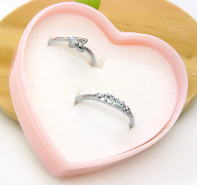 情侣戒指 姐妹一对创意韩版女戒子 钛钢姐妹指环首饰品