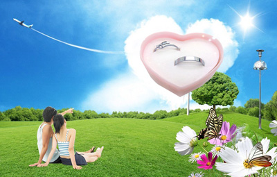 韩国情侣款对戒指环 韩版潮人女男士银色钛钢戒指 生日礼物盒装 潮流指环