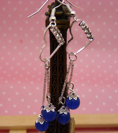 韩版耳环 防过敏水钻珍珠球耳钉耳坠合金气质满钻耳饰新款	C4-3-1