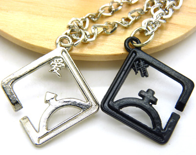 钛钢情侣项链 创意韩版时尚男士项链 女生个性吊坠情侣项链一对