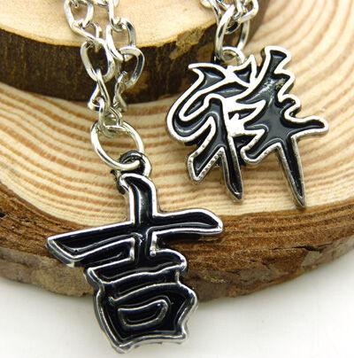 韩版情侣项链一对 时尚精美幸运爱情项链 缘分文字项链C3-1-3