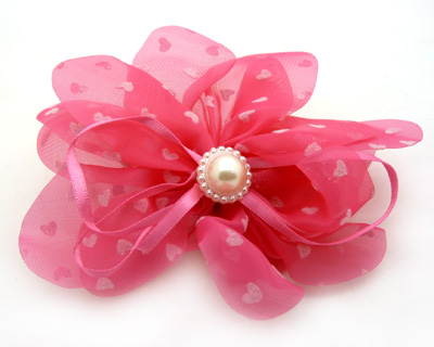 韩国发饰头饰 爱心款布艺发圈 扎头发皮筋 蕾丝发绳头绳头花B4-2-1