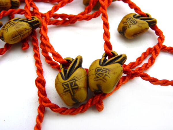 特价本命年手工红绳手链 男女老人小孩邪保平安桃子核幸运脚链C6c7空白-2