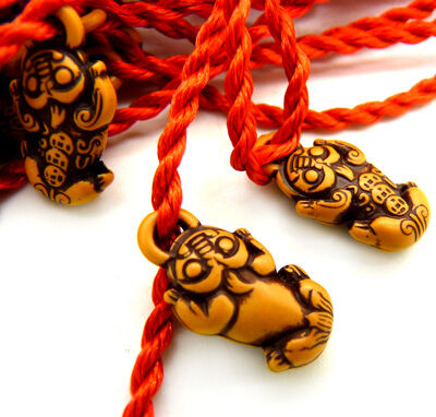 简约时尚树脂开运辟邪红绳手链 成人个性潮流手绳 宝宝脚链c6c7空白-4