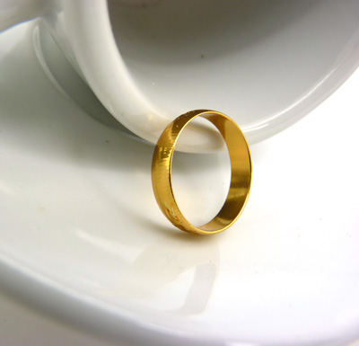 久不掉色镀黄金戒指 情侣款满天星戒指金戒指 男女士黄金戒指-2