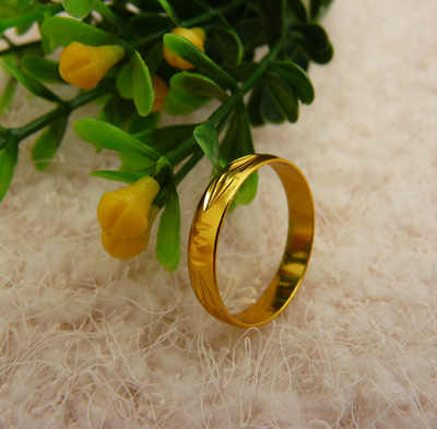 久不掉色镀黄金戒指 情侣款满天星戒指金戒指 男女士黄金戒指-2