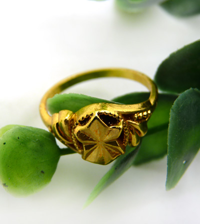 久不掉色镀黄金戒指 情侣款满天星戒指金戒指 男女士黄金戒指-2