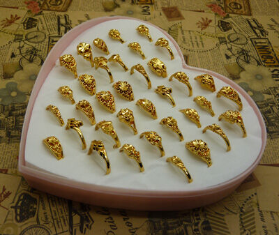 久不掉色镀黄金戒指 情侣款满天星戒指金戒指 男女士黄金戒指-2