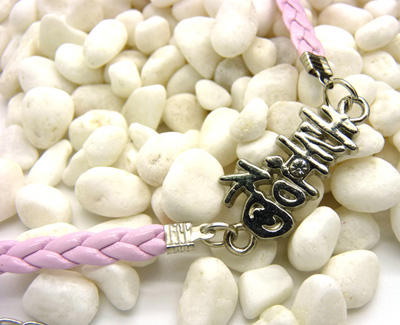 韩版潮流手链 蝴蝶结饰品皮绳脚链情侣手链女复古 时尚手链C4-1-1