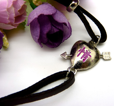 韩版潮流手链 蝴蝶结饰品皮绳脚链情侣手链女复古 时尚手链C4-1-1