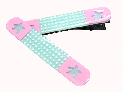 亚克力糖果彩色点点五角星发夹 边夹 刘海夹 BB夹 对夹 边卡潮流头饰饰品