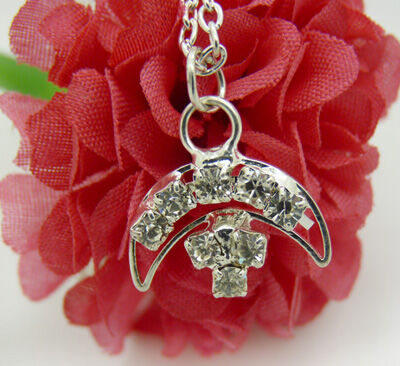 韩版小饰品批发 水钻水晶钻石切面带坠项链颈链 锁骨链 合金锆石项链B6-5-4