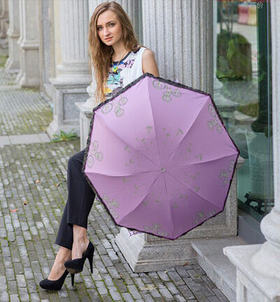 高档厚晴雨伞 新款大伞面裙摆边波点伞 潮流女防紫外线遮阳伞 蒲公英伞