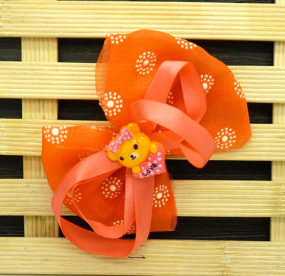 新款 可爱花布料蝴蝶结发夹 发卡 韩版边夹 皮筋 潮流头饰发饰B4-2-1