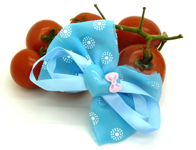 韩国手工布艺爱心点蝴蝶结发夹 韩版发饰品皮筋边夹 时尚潮流爱心皮筋B4-2-1