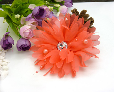 特价韩版 菊花皮筋头饰 手工发饰头饰蕾丝顶夹边夹发圈皮筋蝴蝶结B4-2-1