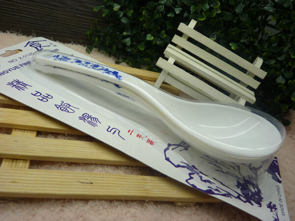 日韩用品 优雅青花瓷系列 2个青花瓷饭勺 汤勺组合A10-1-4
