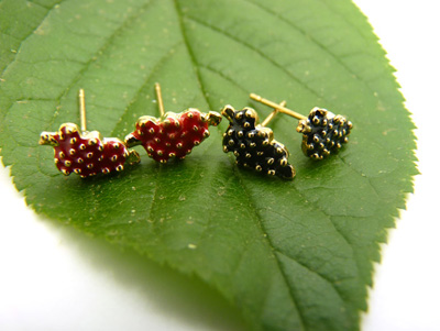 特价潮流耳钉老银匠工艺景泰蓝手工饰品耳钉合金耳饰品 花耳环葡萄耳钉爱心耳钉C6-2-3