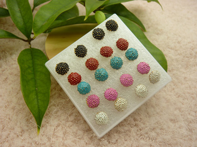 特价潮流耳钉老银匠工艺景泰蓝手工饰品耳钉合金耳饰品 花耳环葡萄耳钉爱心耳钉C6-2-3