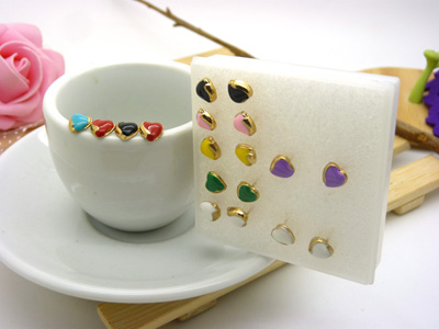 特价潮流耳钉老银匠工艺景泰蓝手工饰品耳钉合金耳饰品 花耳环葡萄耳钉爱心耳钉C6-2-3