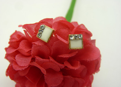 韩国小饰品合金简约复古耳钉 小苹果耳环时尚猫头耳饰品 女士潮流耳钉C6-2-3