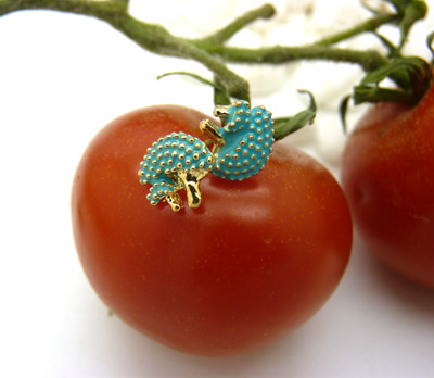 韩国小饰品合金简约复古耳钉 小苹果耳环时尚猫头耳饰品 女士潮流耳钉C6-2-3