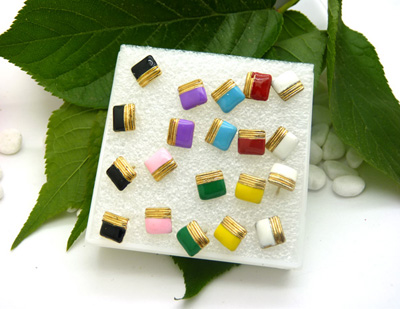 韩国小饰品合金简约复古耳钉 小苹果耳环时尚猫头耳饰品 女士潮流耳钉C6-2-3