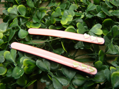 韩国糖果色磨砂一字夹 盘发实用边夹发夹发卡对夹学院风 （一对）